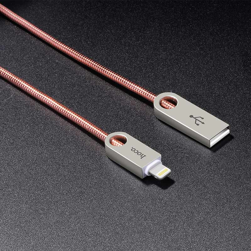 Hoco U8 Zinc alloy metal lightning charging cable