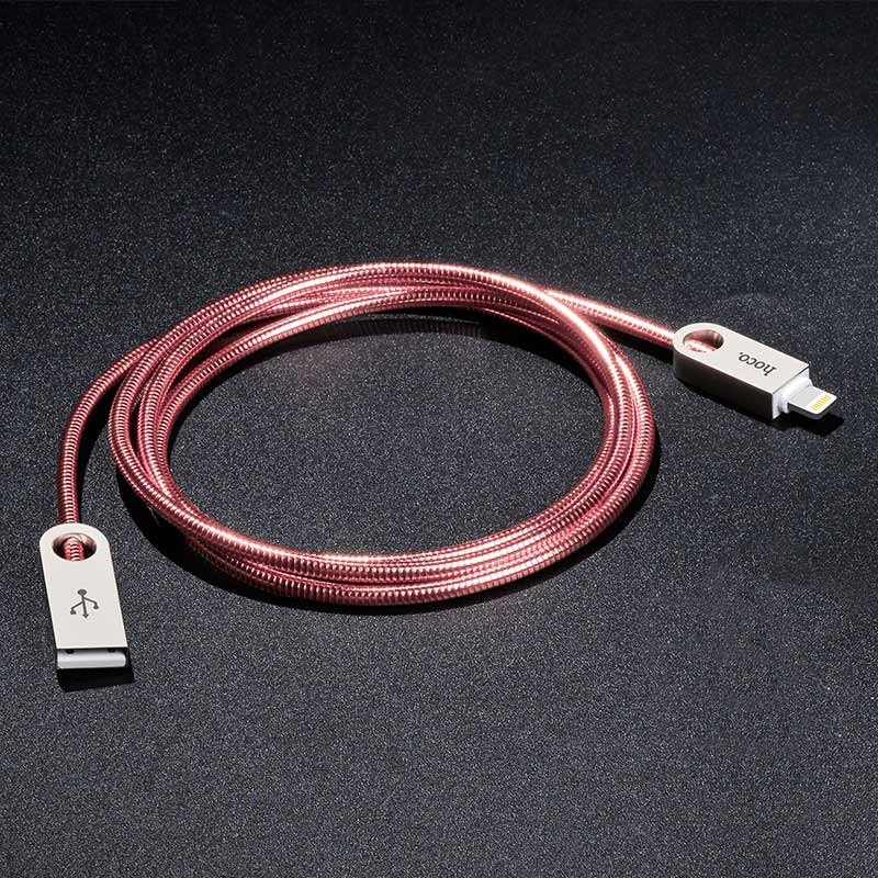 Hoco U8 Zinc alloy metal lightning charging cable