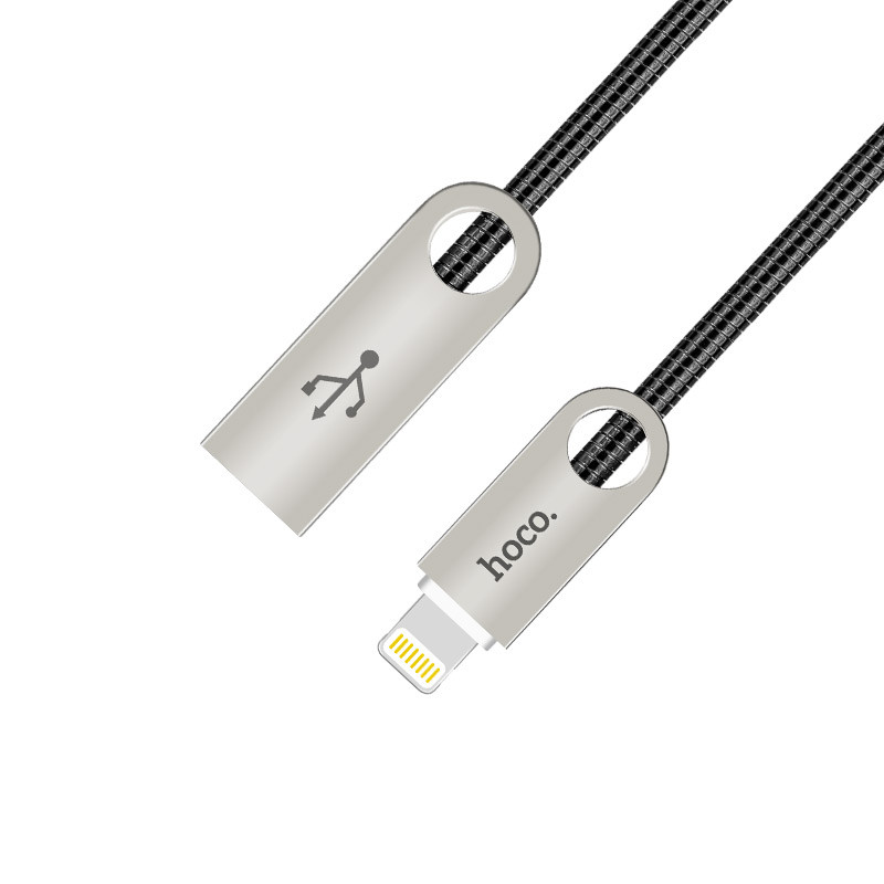 Hoco U8 Zinc alloy metal lightning charging cable