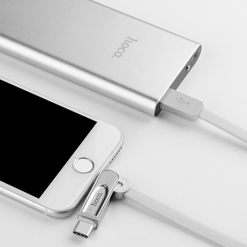 Hoco U24 Refined three in one charging cable lightning+micro+type-c