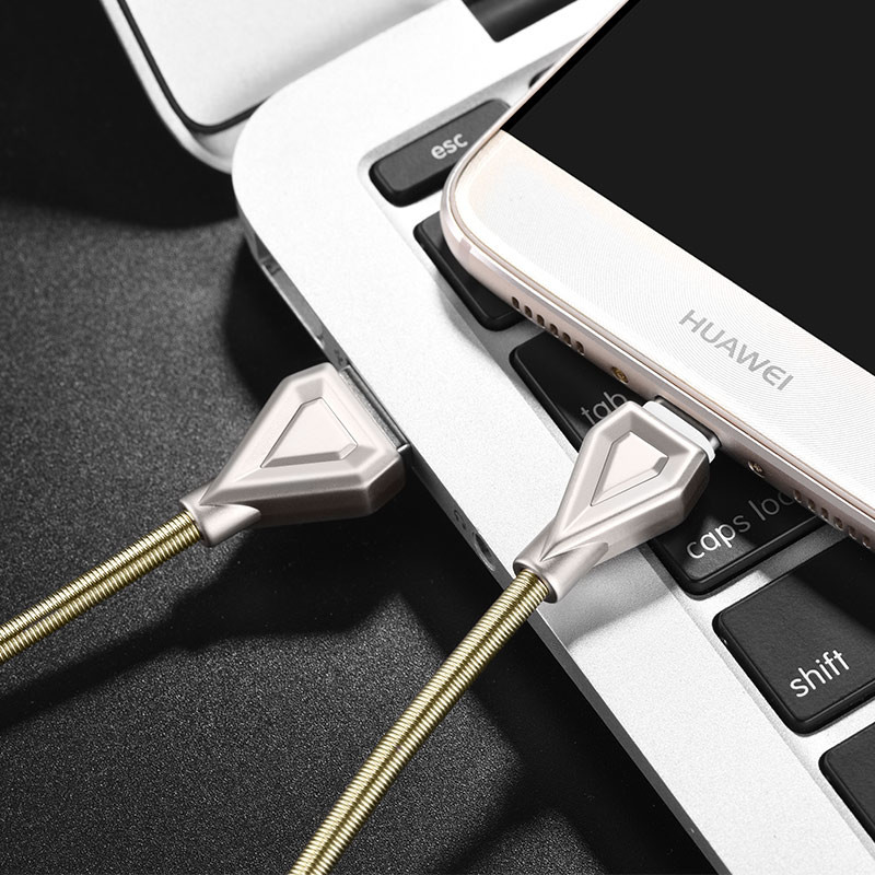 Hoco U25 Golden armor type-c charging cable(L=1M)