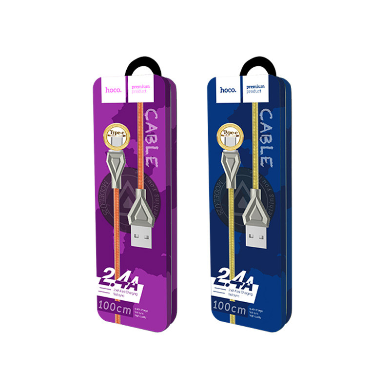 Hoco U25 Golden armor type-c charging cable(L=1M)