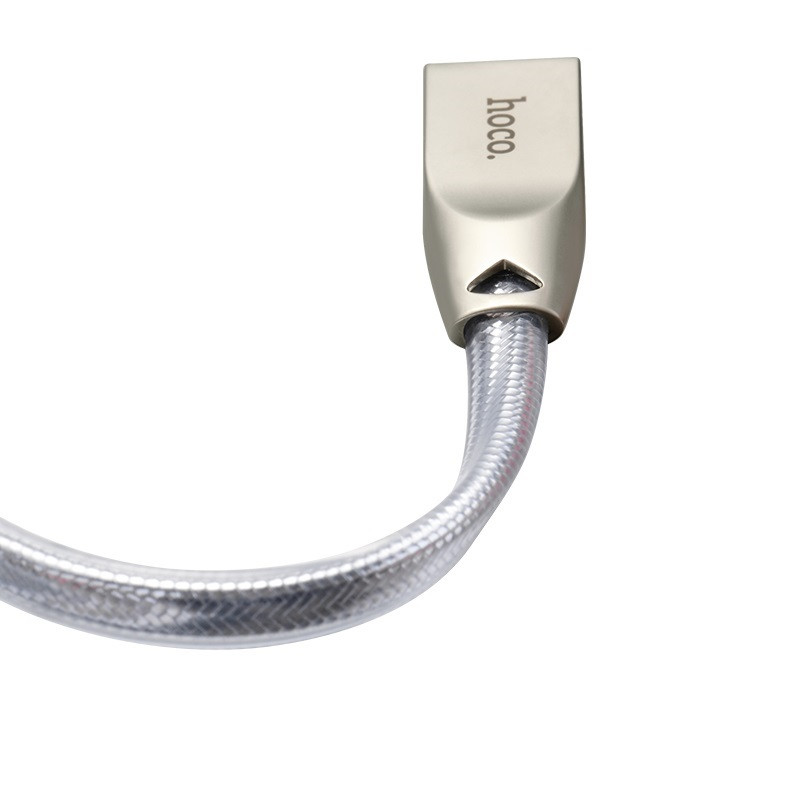 Hoco U9 Zinc Alloy Jelly Knitted Lightning Charging Cable（L=1.2)