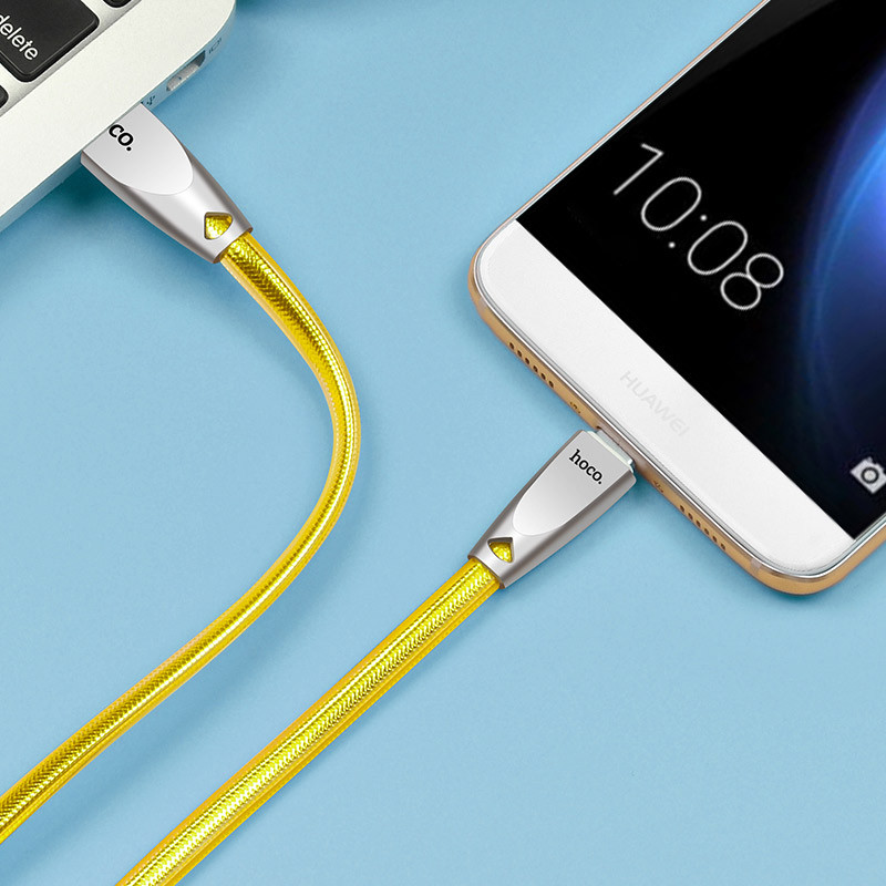 Hoco U9 Zinc Alloy Jelly Knitted Type-C Charging Cable(L=2)