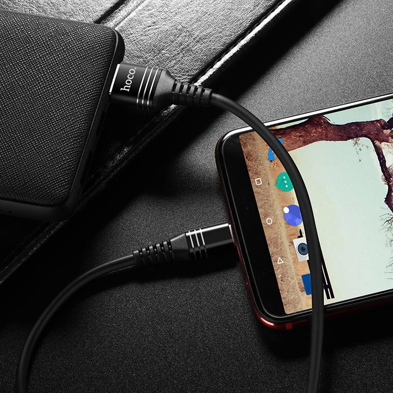 Hoco U46 Tricyclic silicone charging data cable for type-c