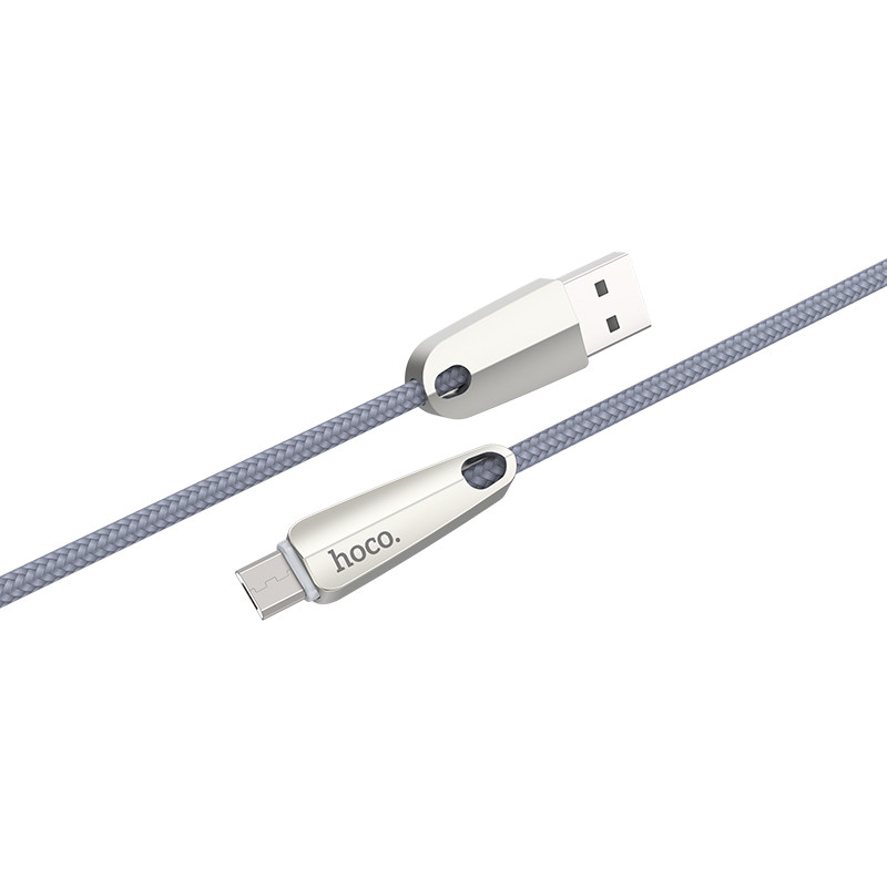 Hoco U35 Space shuttle smart power off micro charging data cable（L=1.2)