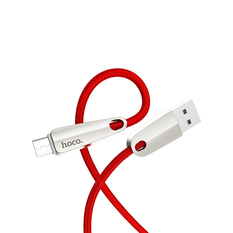 Hoco U35 Space shuttle smart power off micro charging data cable（L=1.2)