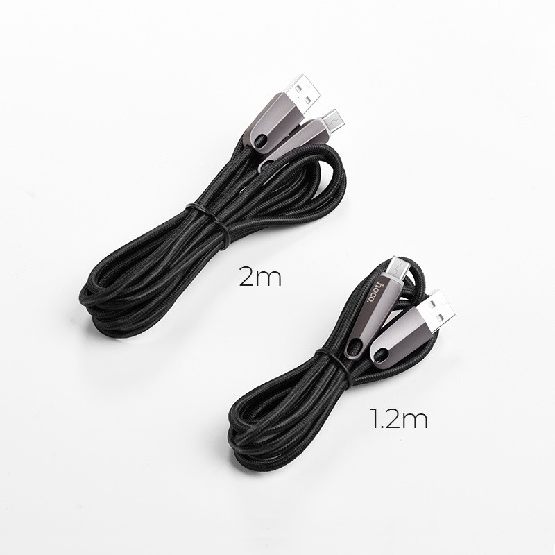 Hoco U35 Space shuttle smart power off micro charging data cable（L=1.2)
