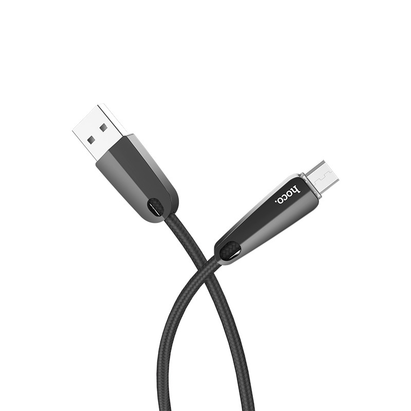 Hoco U35 Space shuttle smart power off micro charging data cable（L=1.2)