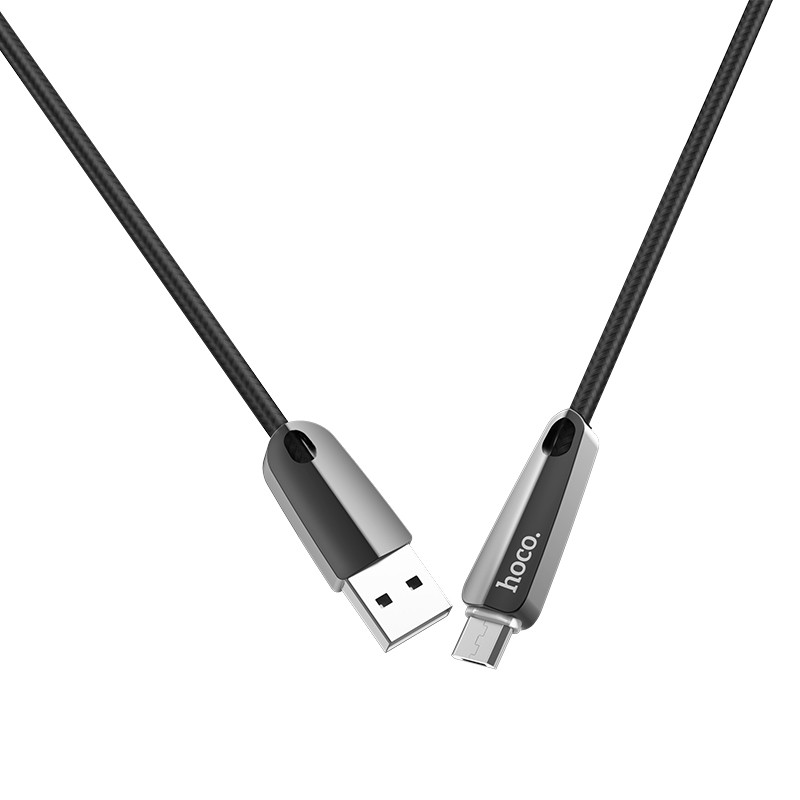 Hoco U35 Space shuttle smart power off micro charging data cable（L=1.2)