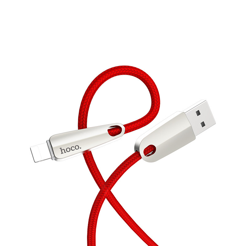 Hoco U35 Space shuttle smart power off lightning charging data cable（L=1.2)