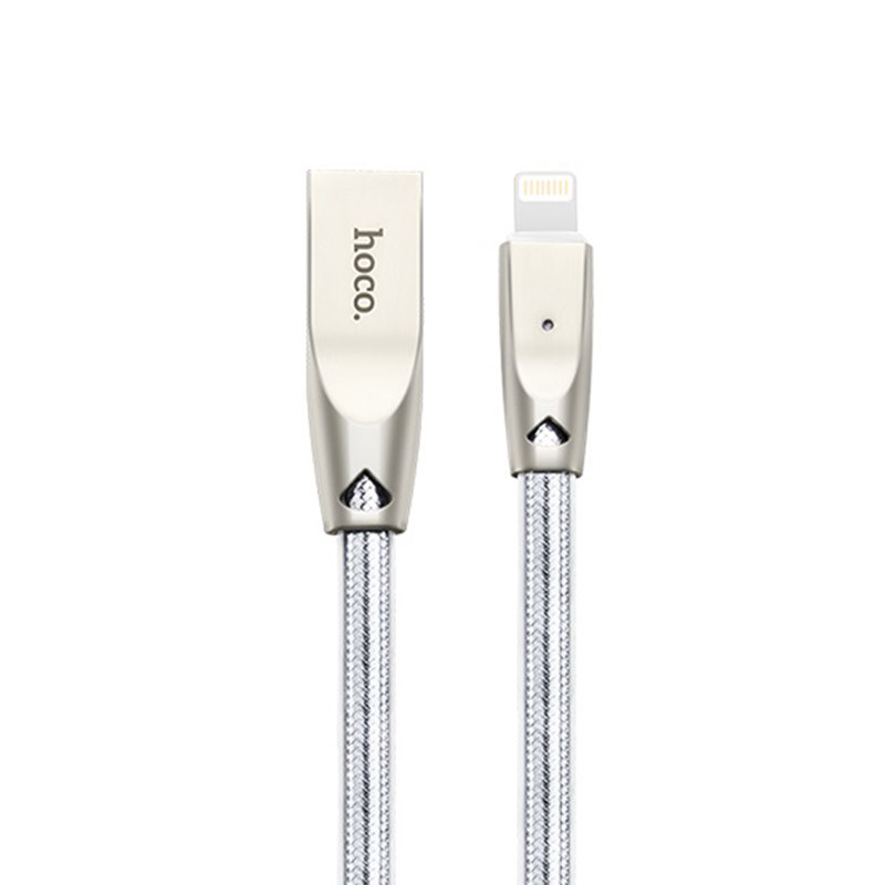 Hoco U9 Zinc Alloy Jelly Knitted Lightning Charging Cable（L=1.2)