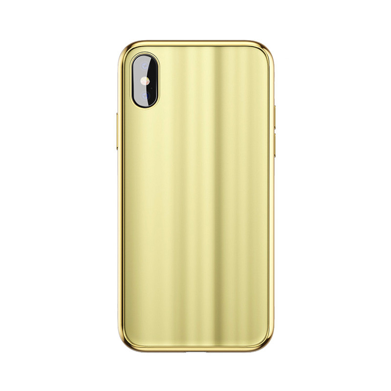 Baseus Glass Sparkling Case For iPX Gold